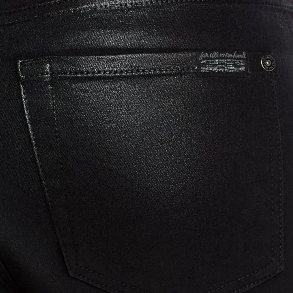 NWT 7 For All Mankind black stripe skinny jeans - Picture 10 of 13